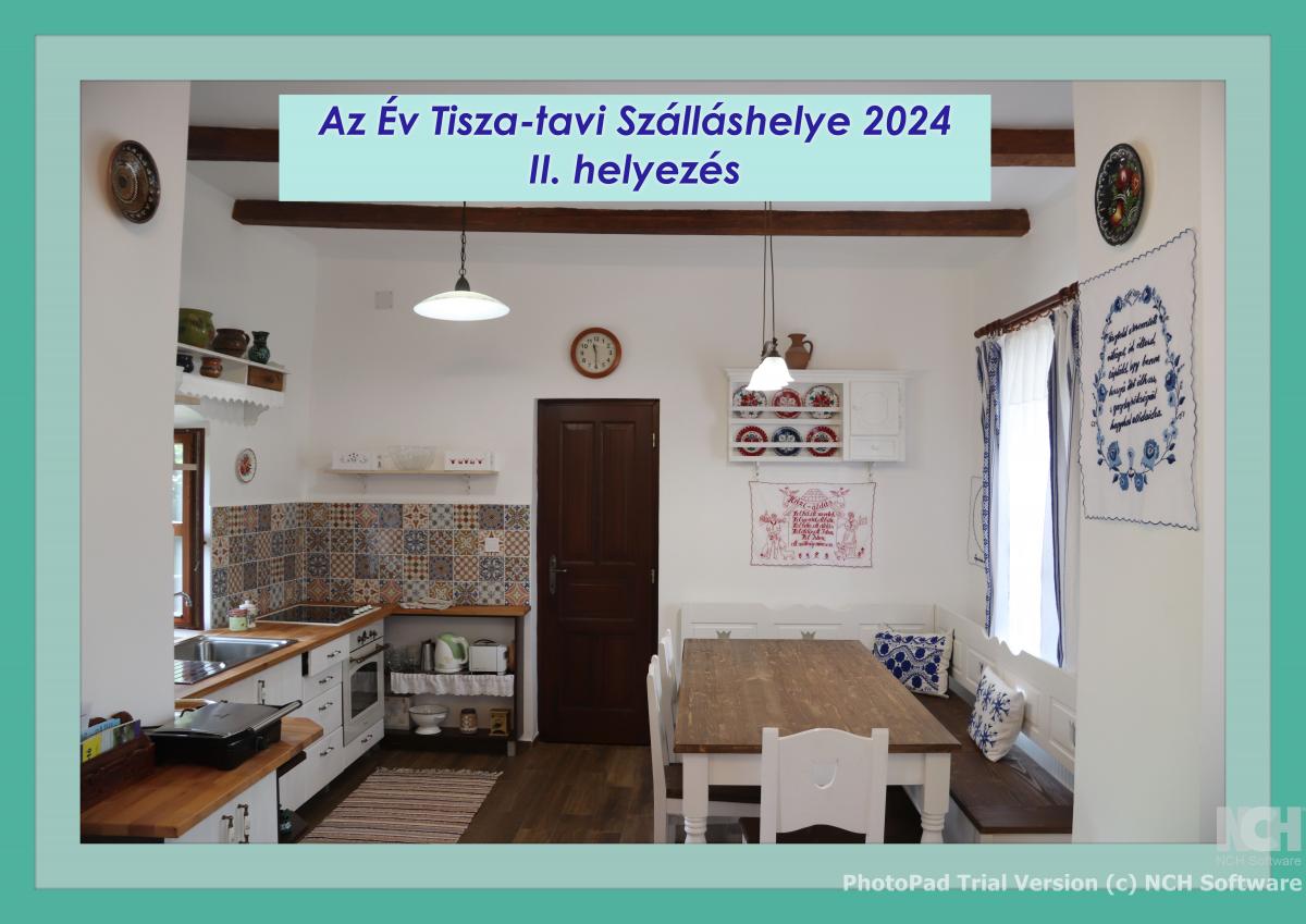Háromcsillagos 5 fős családbarát vendégház a Tisza-tó partján